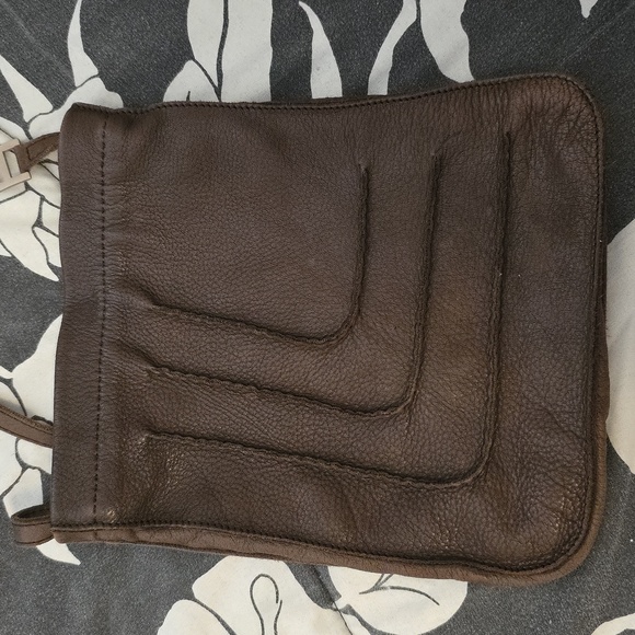 HERMES Toudu Shoulder Crossbody Bag Leather Brown - Picture 12 of 16